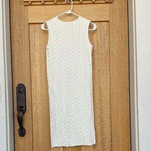 Tees by Tina Textured Cream Maternity Midi Dress